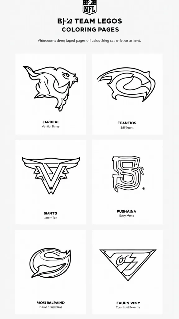 Páginas para colorear del logotipo del equipo de la NFL imprimible